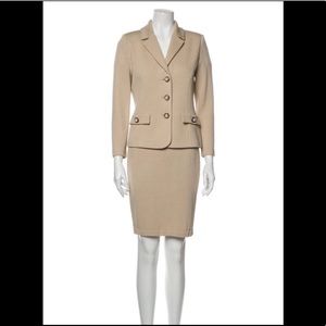 St John Collection Nude Skirt Suit - Size 2